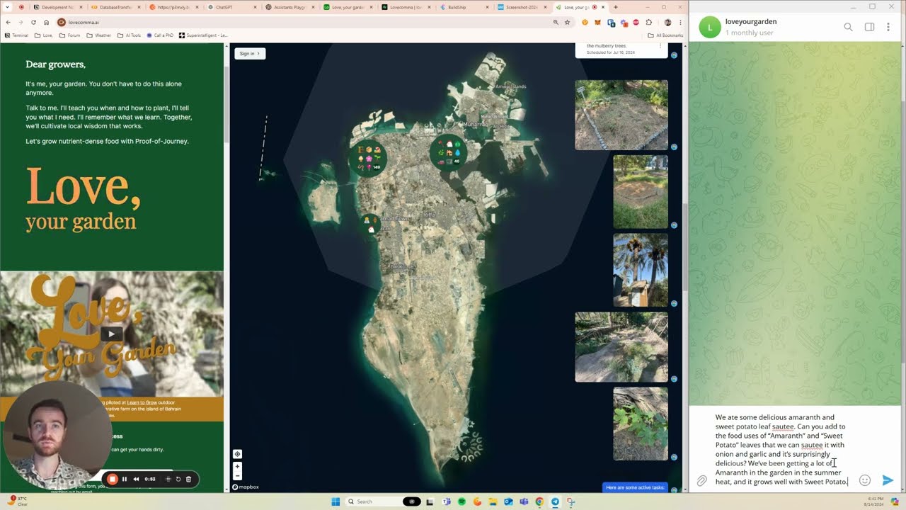 Love, your garden: AI-managed regenerative farm using Telegram, Bui...