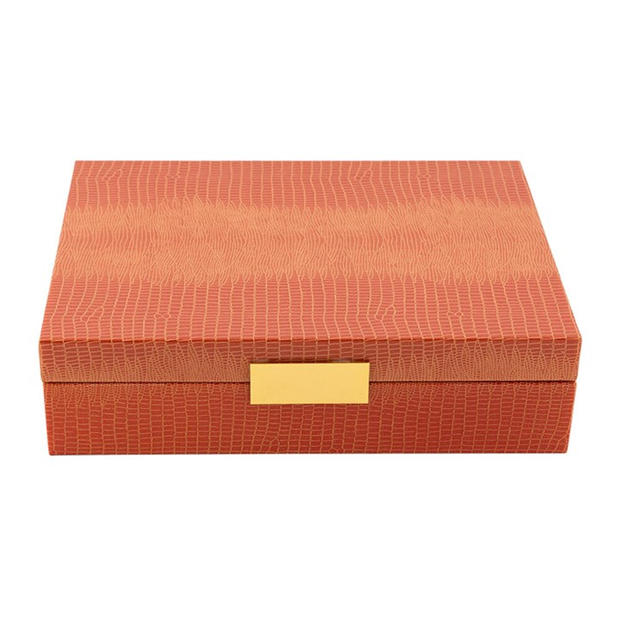 Addison Ross: Addison Ross AddisonRoss Croc Box with Metal Clasp - 20x28cm