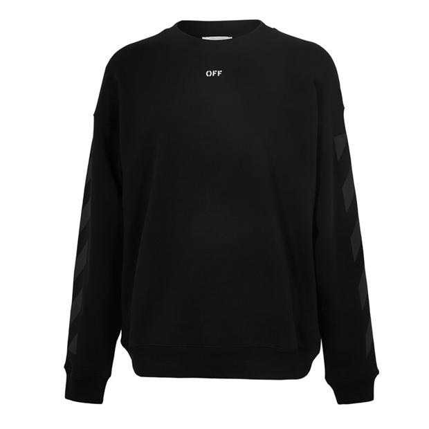 OFF WHITE: OFF WHITE Men's Cornly Diag Crew Sweatshirt