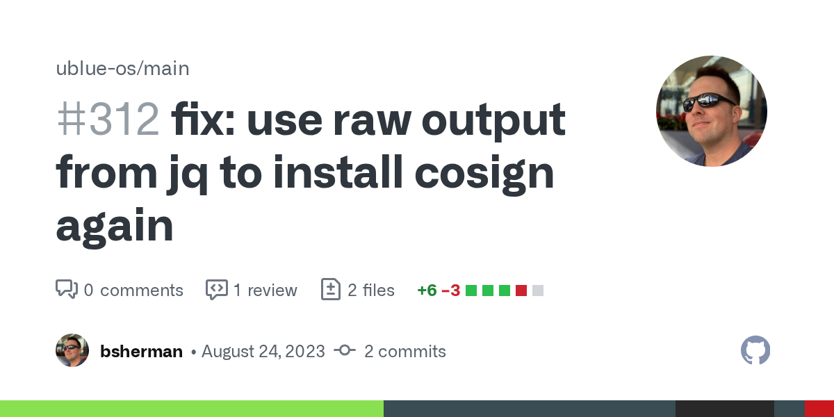 fix: use raw output from jq to install cosign again by bsherman · P...