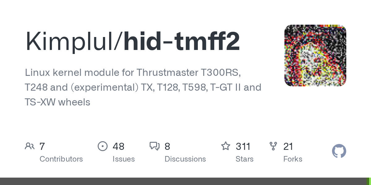 GitHub - Kimplul/hid-tmff2: Linux kernel module for Thrustmaster T3...