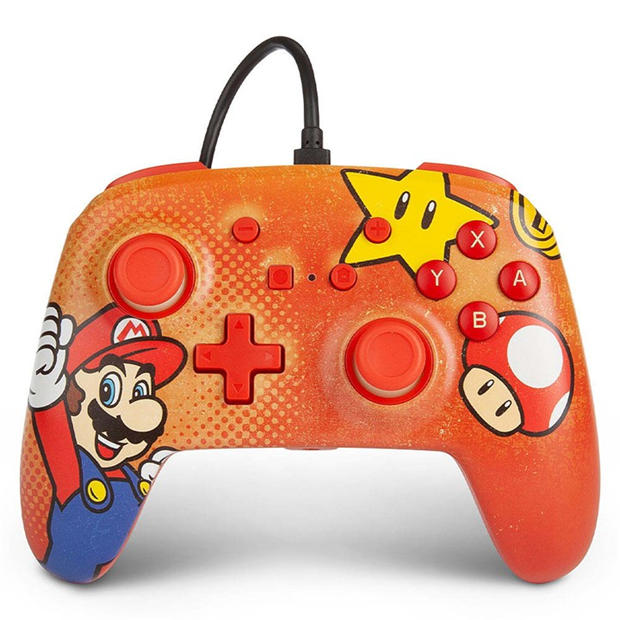 PowerA: PowerA Switch Enhanced Wired Controller – Mario Vintage
