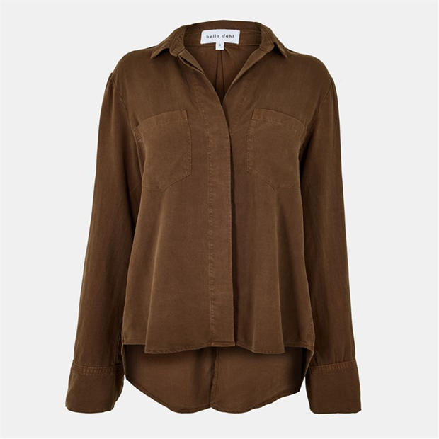 Bella Dahl: Bella Dahl Women's Split Back Long-Sleeve Plain Shirt