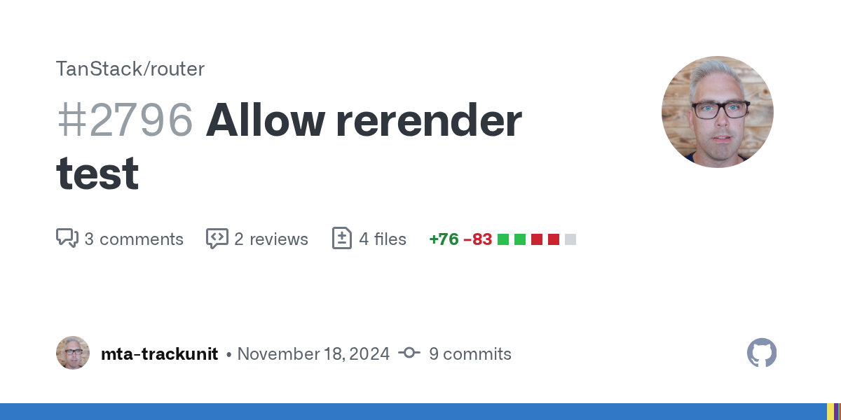 Allow rerender by mta-trackunit · Pull Request #2796 · TanStack/rou...