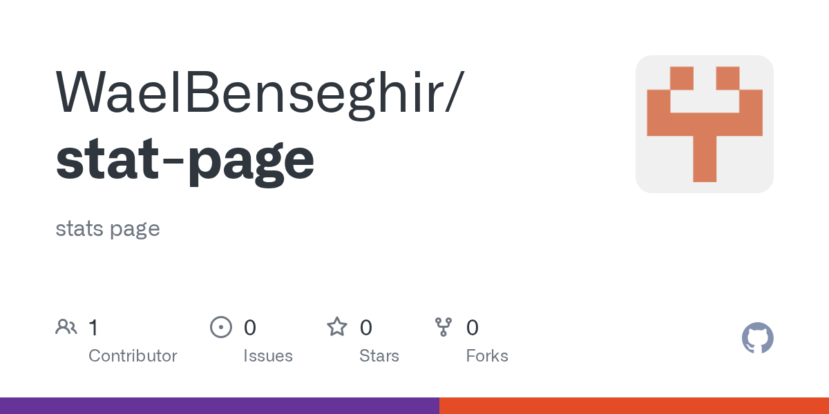 GitHub - WaelBenseghir/stat-page: stats page