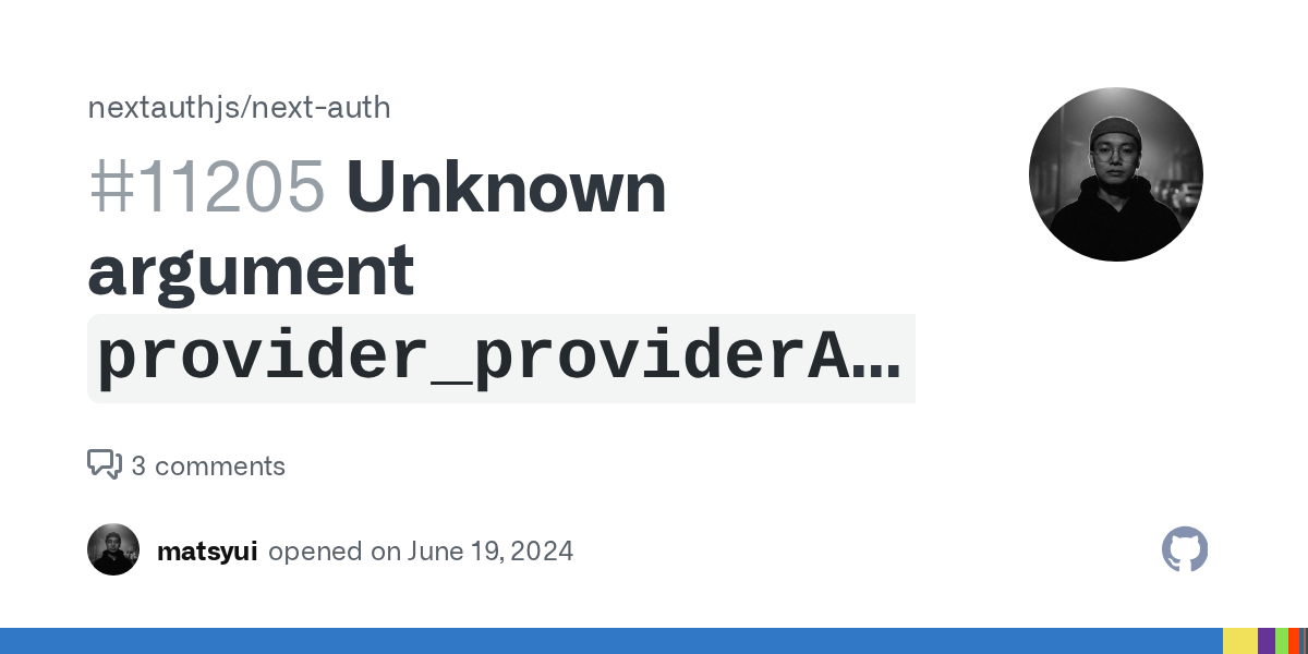 Unknown argument `provider_providerAccountId`. Available options ar...