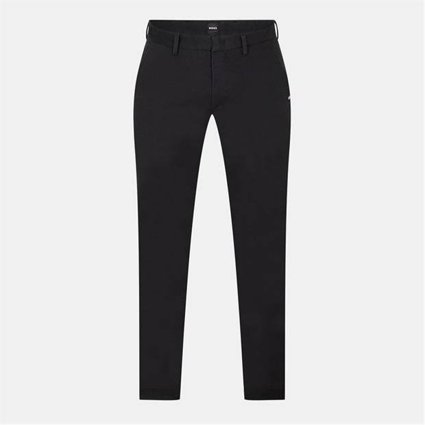 Boss: Boss Men's Kaito1  Black Mid Rise Zip Fly Slim Fit Trousers