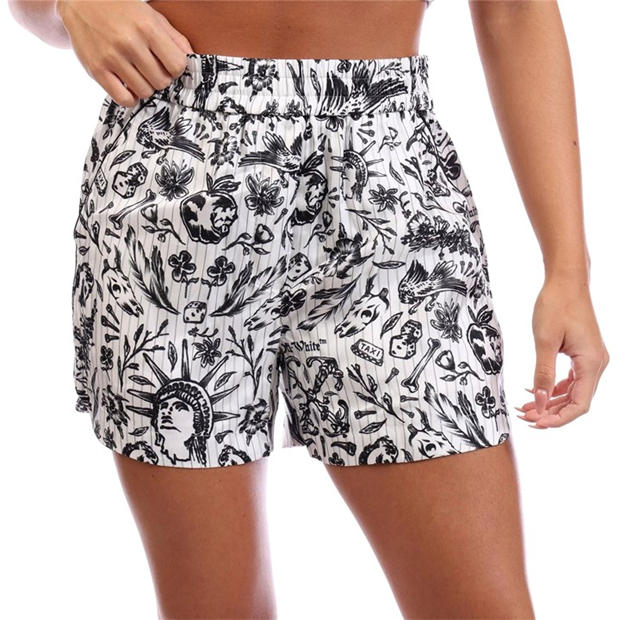 Off White: Off White Women's Tattoo Pyjama Shorts