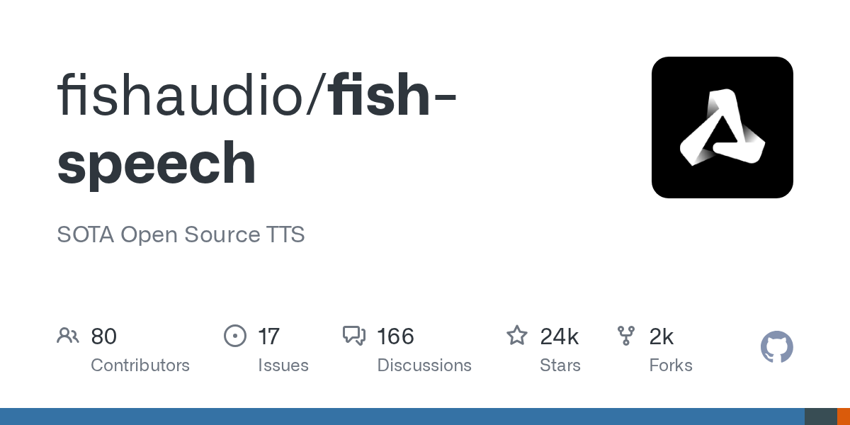 GitHub - fishaudio/fish-speech: SOTA Open Source TTS