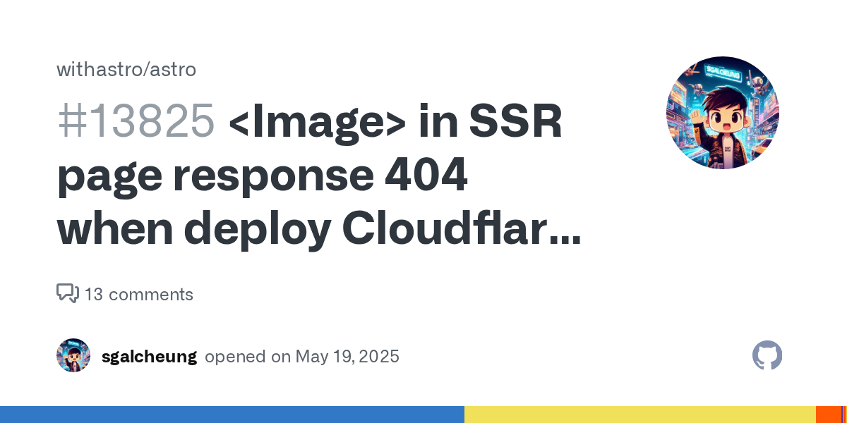 <Image> in SSR page response 404 when deploy Cloudflare Works · Is...