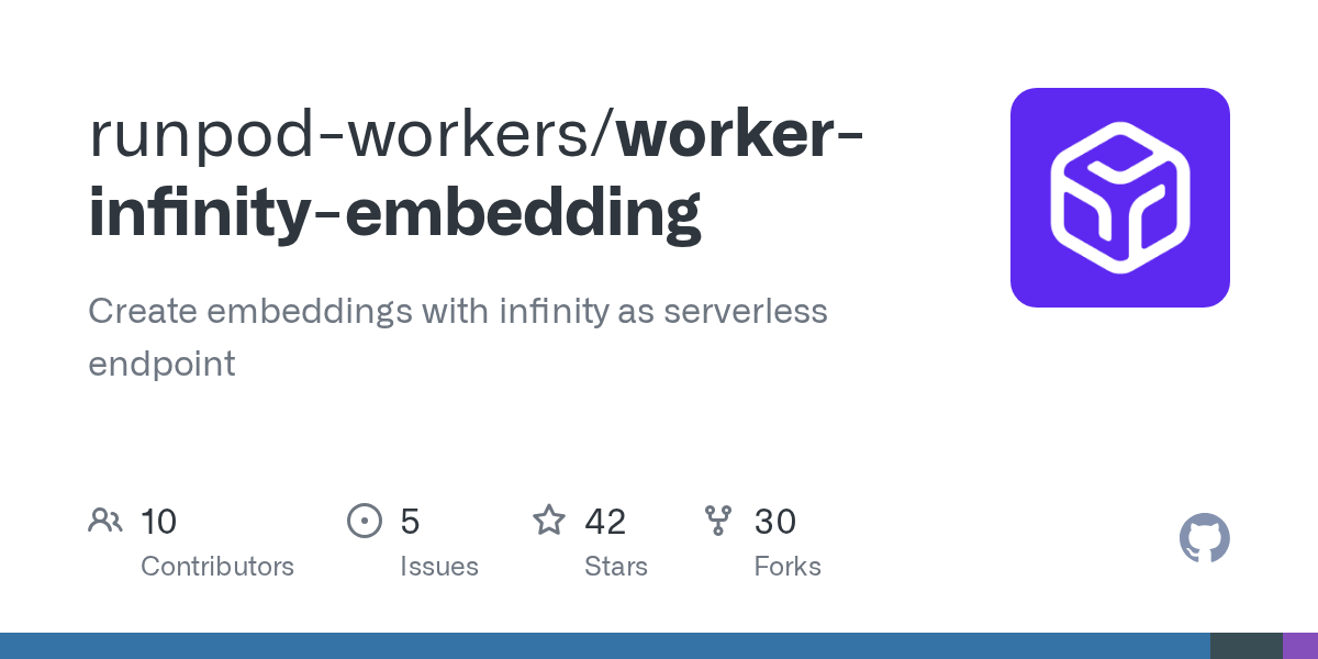 GitHub - runpod-workers/worker-infinity-embedding: Create embedding...