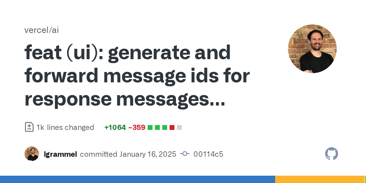 feat (ui): generate and forward message ids for response messages (...