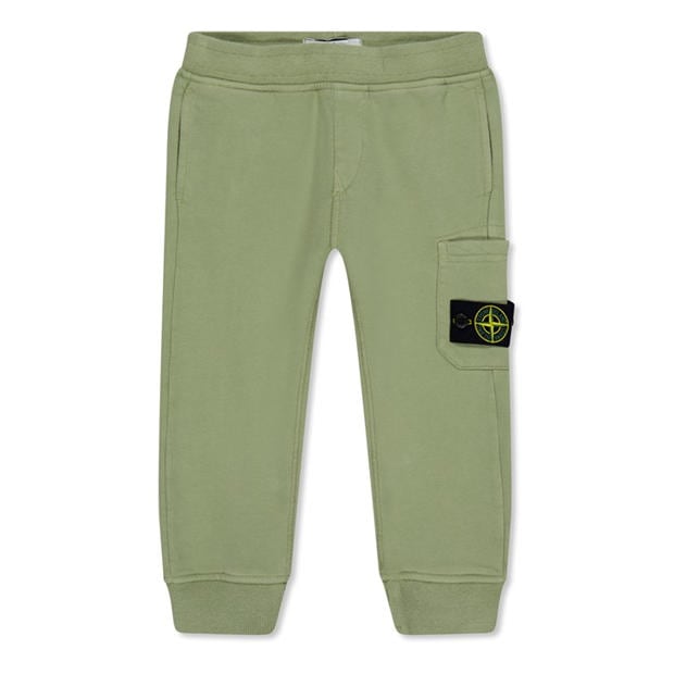 STONE ISLAND: STONE ISLAND Patch Cotton Jersey Jogging Bottoms Juniors