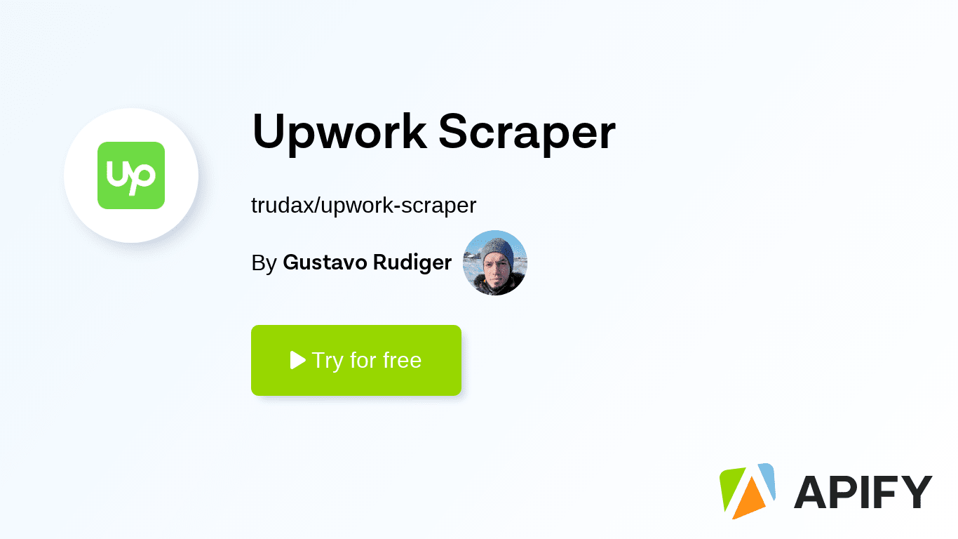 Upwork Scraper · Apify
