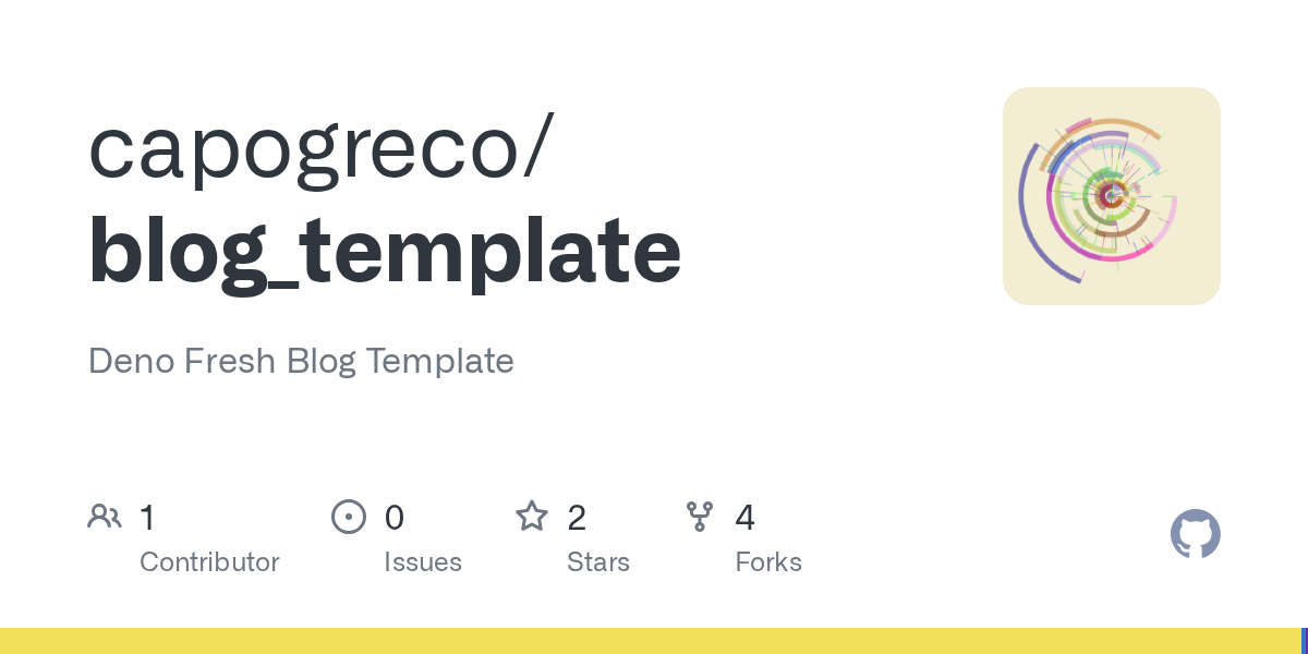 GitHub - capogreco/blog_template: Deno Fresh Blog Template