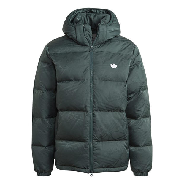 adidas Originals: adidas Originals Men's Adidas Hooded Funnel Neck Long Sleeve Puffer Jacket