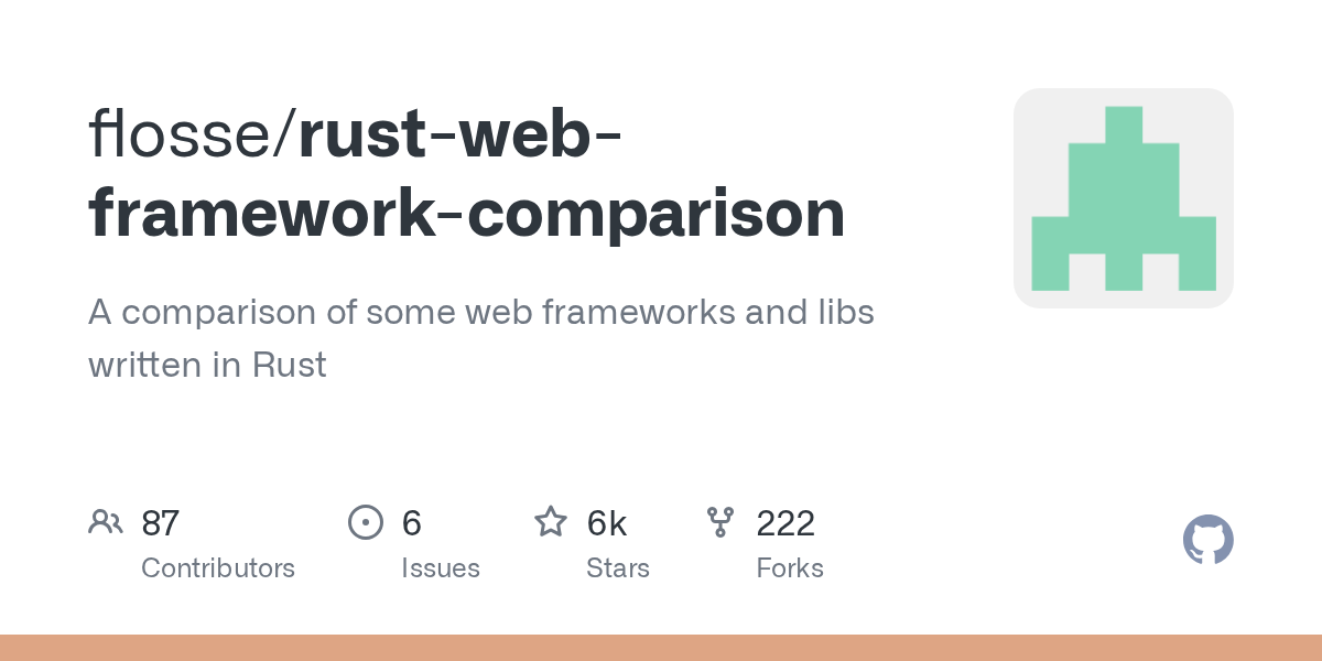 GitHub - flosse/rust-web-framework-comparison: A comparison of some...