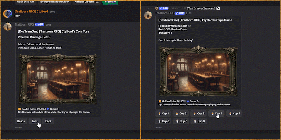 Trailborn RPG Test Your Luck At The Tavern GIF