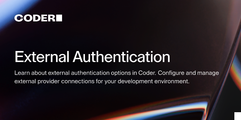 External Auth for Git Providers | Coder Docs