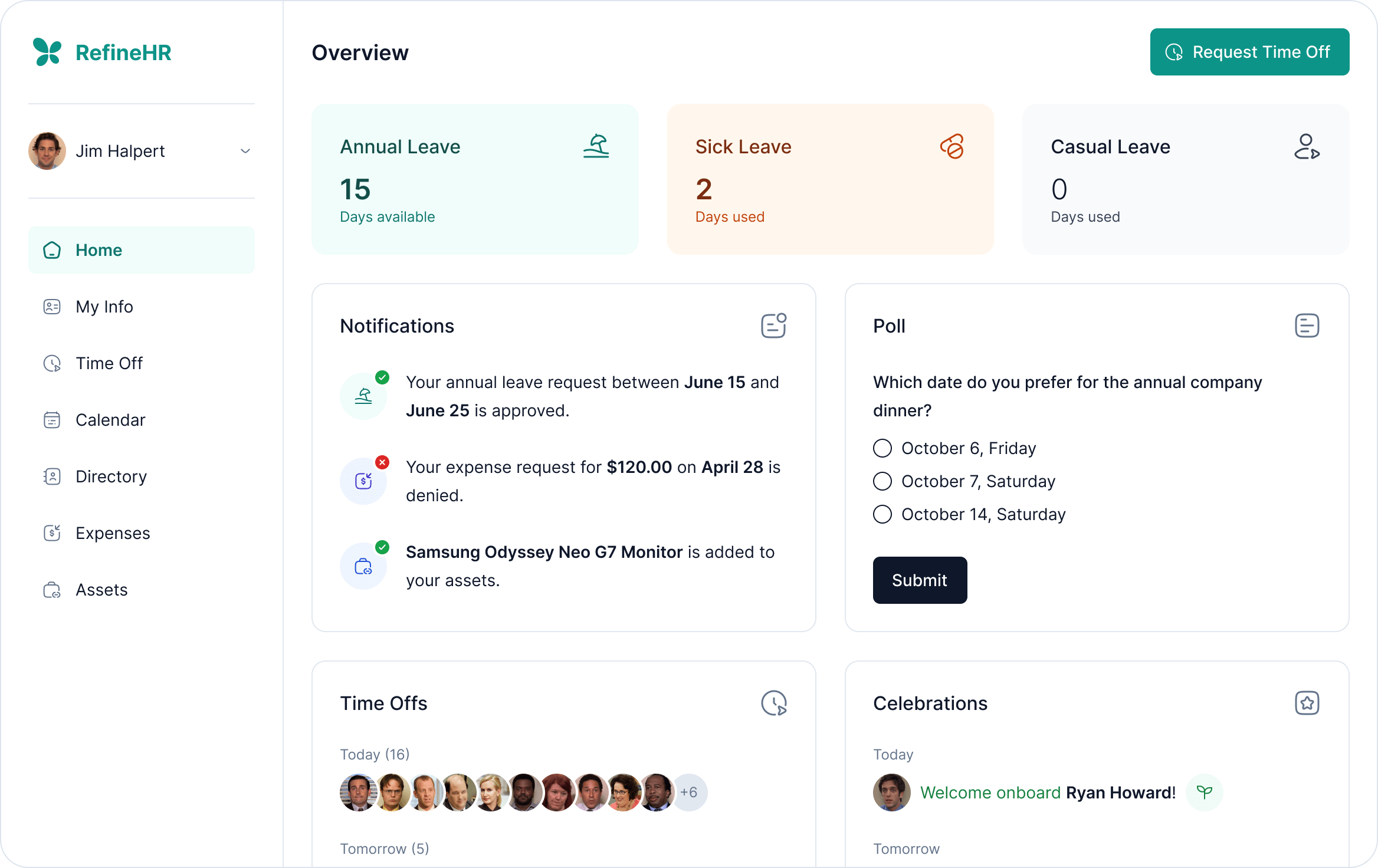 HR Management App Example