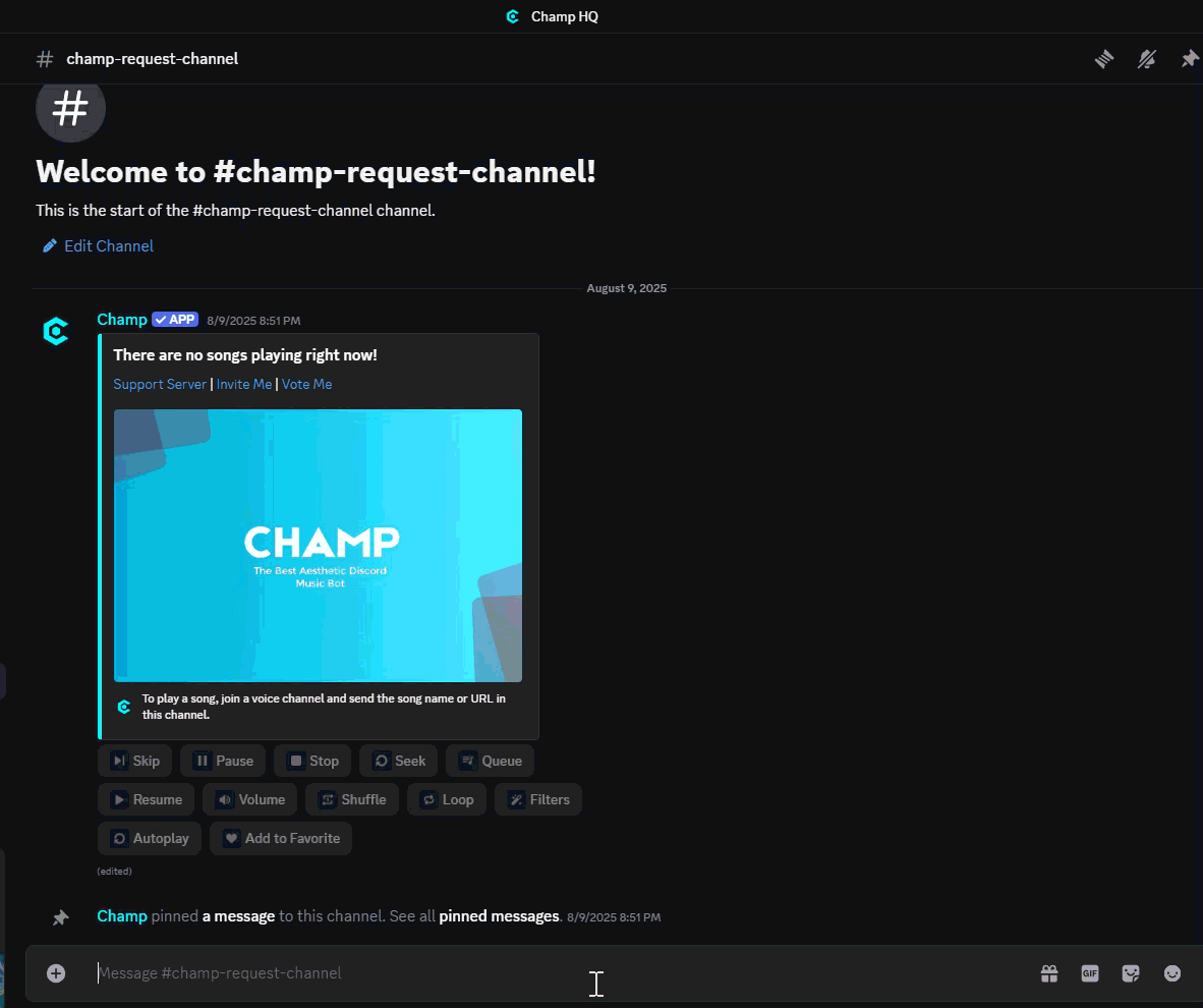 Music Request Channel Preview