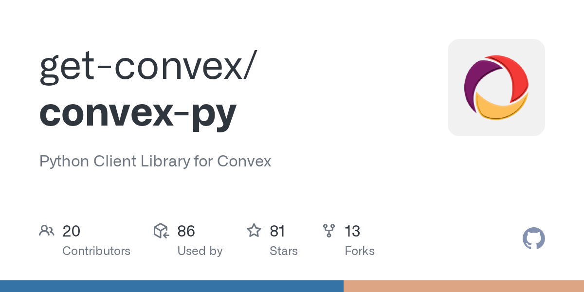 GitHub - get-convex/convex-py: Python Client Library for Convex