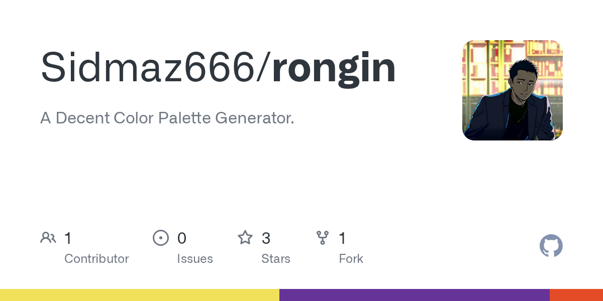 GitHub - Sidmaz666/rongin: A Decent Color Palette Generator.