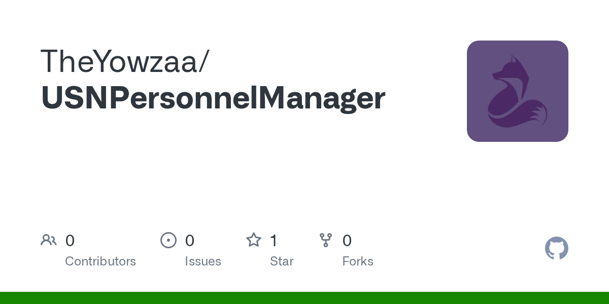 GitHub - TheYowzaa/USNPersonnelManager