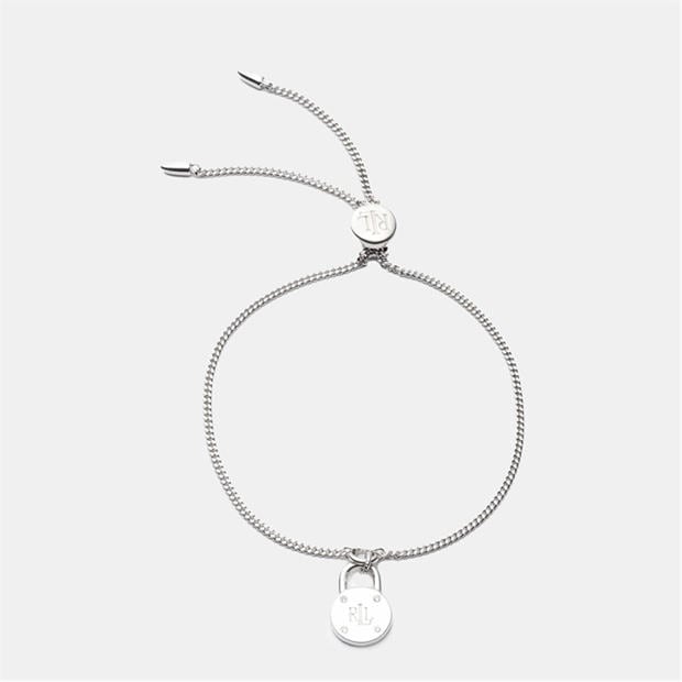 Ralph Lauren: Ralph Lauren Lauren Ralph Lauren Sterling Silver Padlock Bracelet
