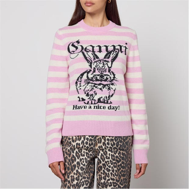 GANNI: GANNI Women's Bunny Crewneck Sweatshirt