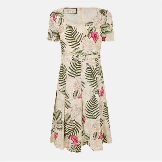 GUCCI: GUCCI Women's Metal Logo Detail Maxi Dress