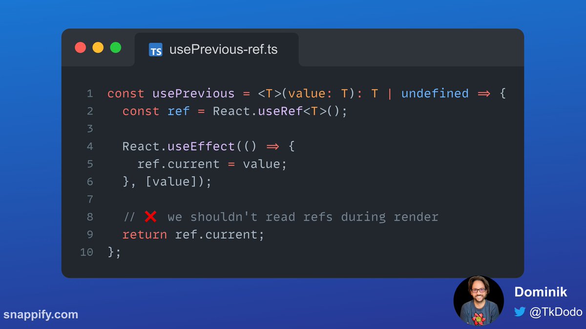 From Dominik ๐บ๐ฆ (@TkDodo)