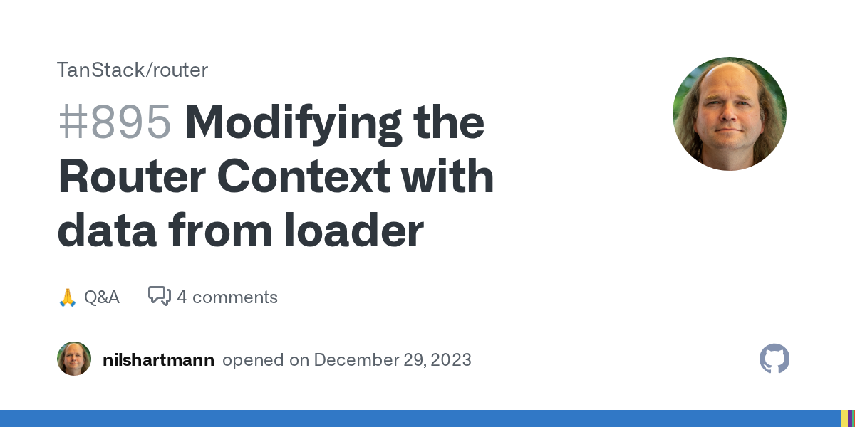 Modifying the Router Context with data from loader · TanStack route...
