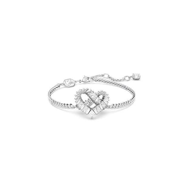 Swarovski: Swarovski Matrix bracelet Heart White Rhodium plated
