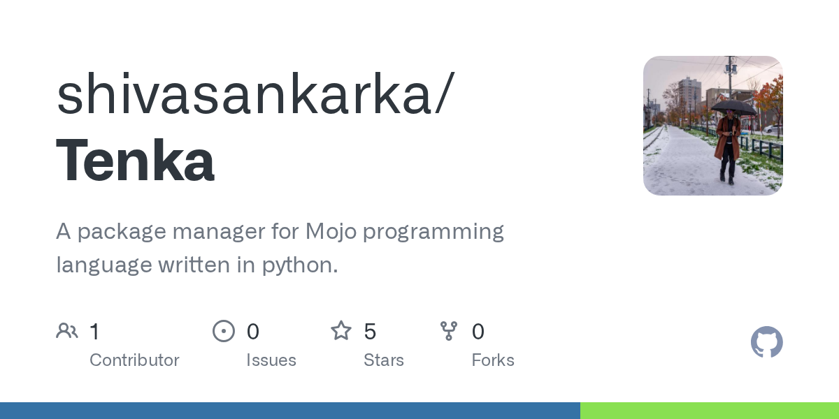 GitHub - shivasankarka/Tenka: A package manager for Mojo programmin...