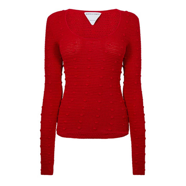 BOTTEGA VENETA: BOTTEGA VENETA Women's Textured Knit Crew Sweatshirt