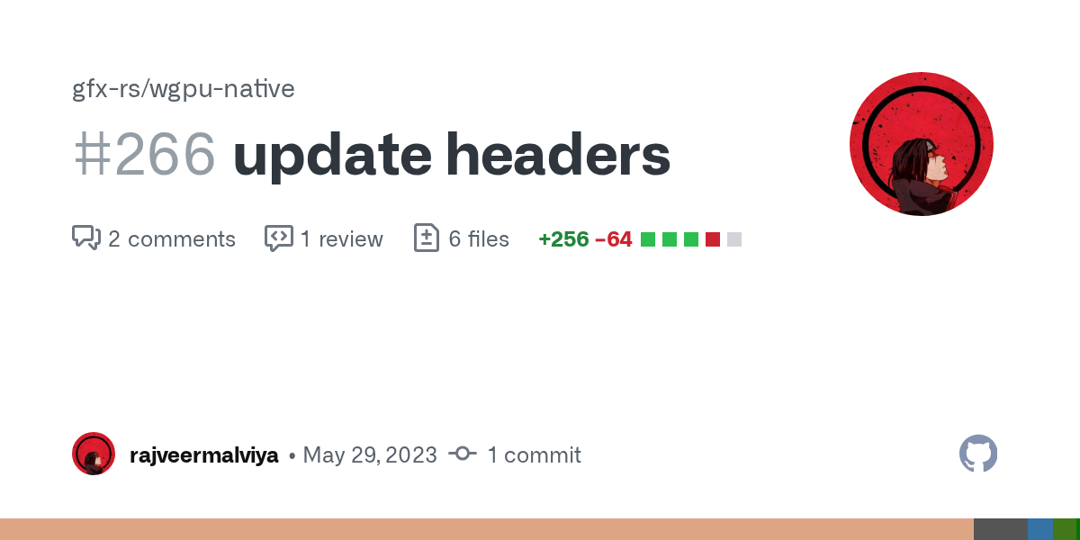 update headers by rajveermalviya · Pull Request #266 · gfx-rs/wgpu-...