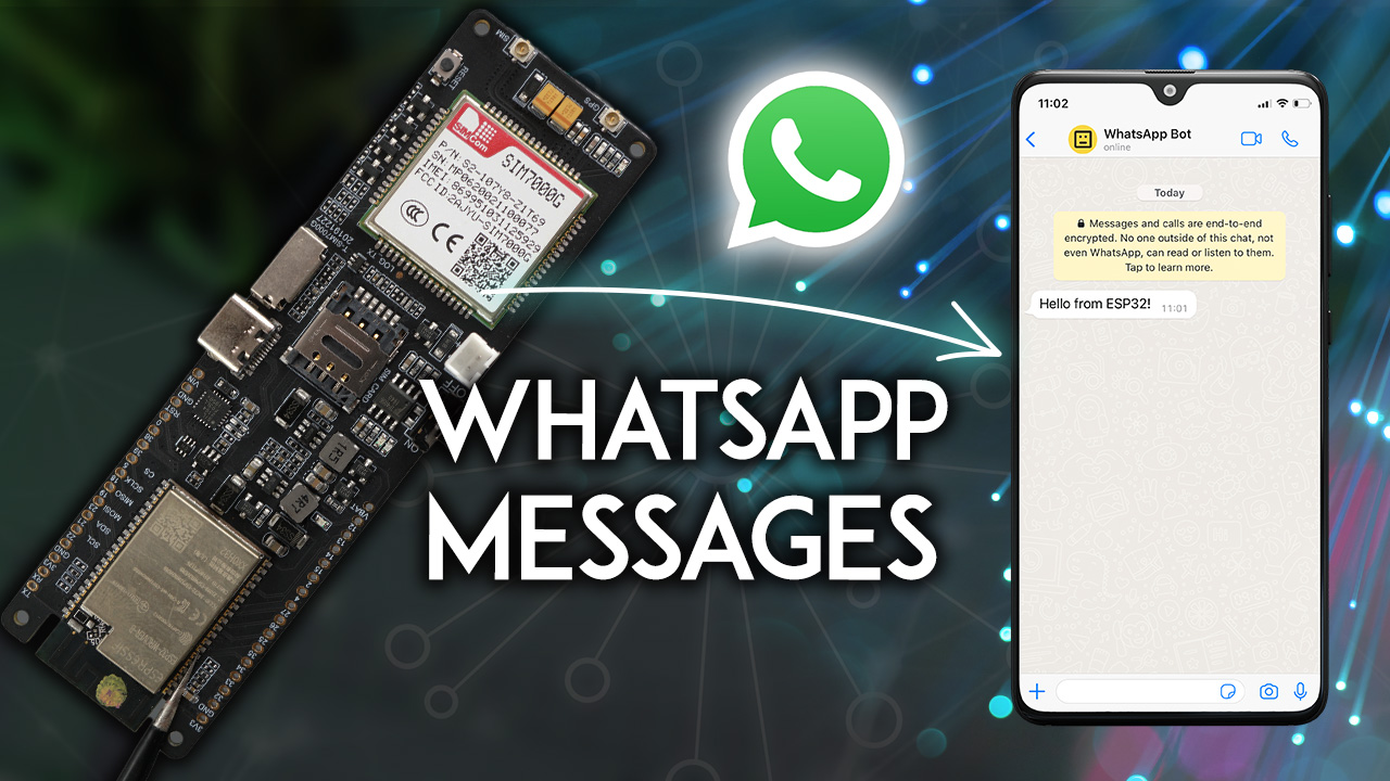 ESP32: Send Messages to WhatsApp SIM Card - LILYGO T-SIM7000G | Ran...