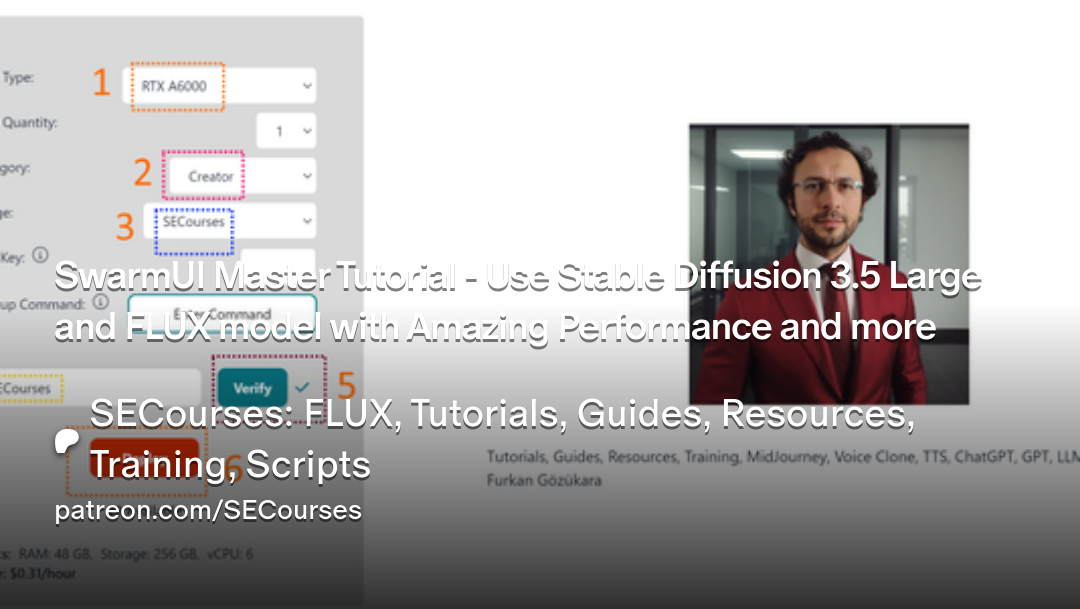 SwarmUI Master Tutorial - Use Stable Diffusion 3.5 Large and FLUX m...