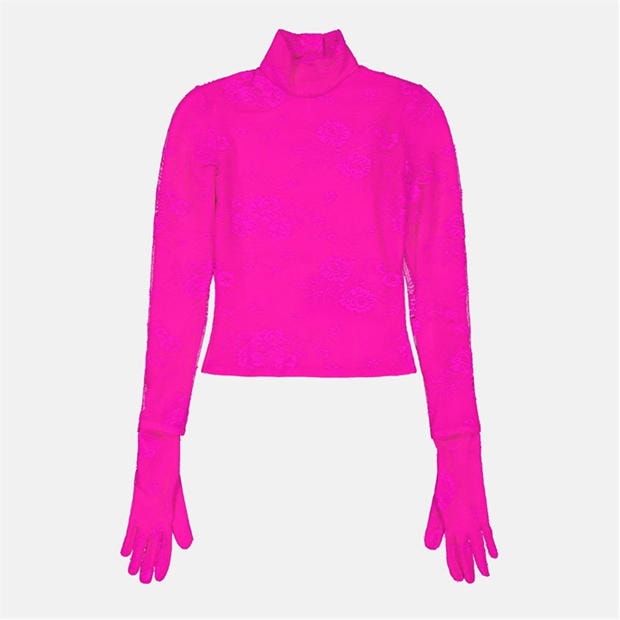 BALENCIAGA: BALENCIAGA Women's Long Sleeve Cropped Crop Top