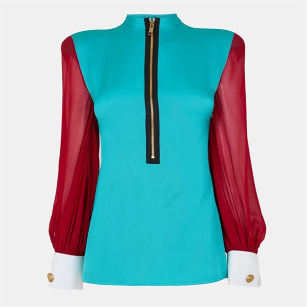 GUCCI: GUCCI Women's Long Sleeve Textured Structured Fit Shirt