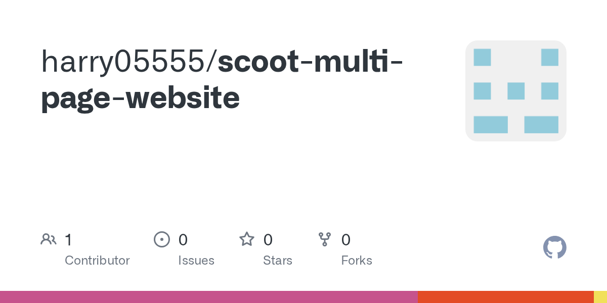 GitHub - harry05555/scoot-multi-page-website