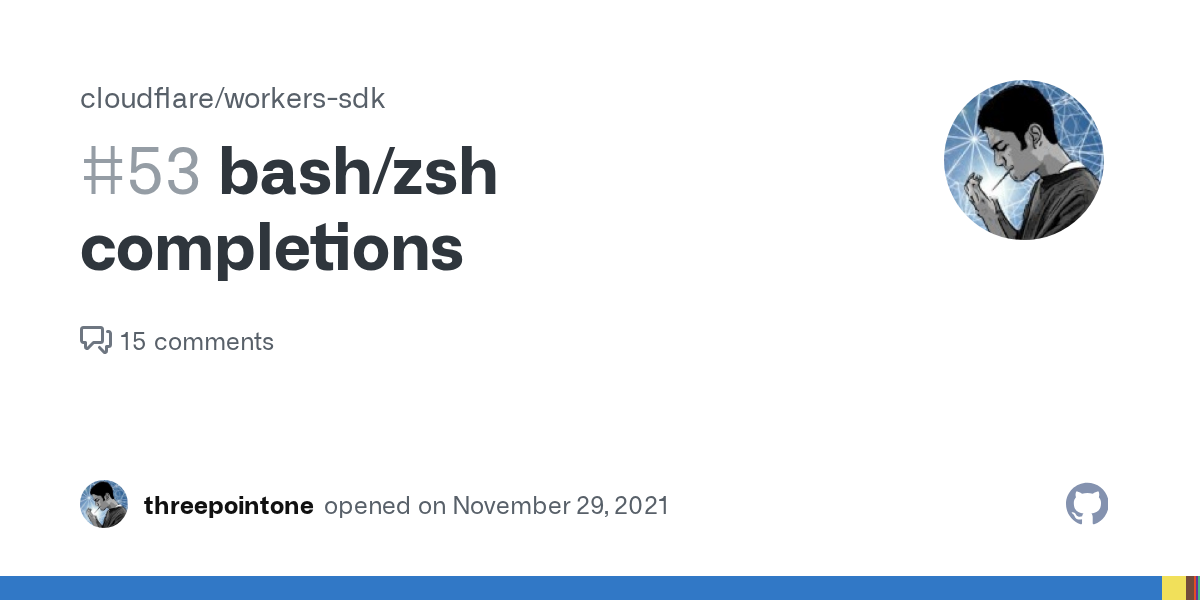 bash/zsh completions  · Issue #53 · cloudflare/workers-sdk