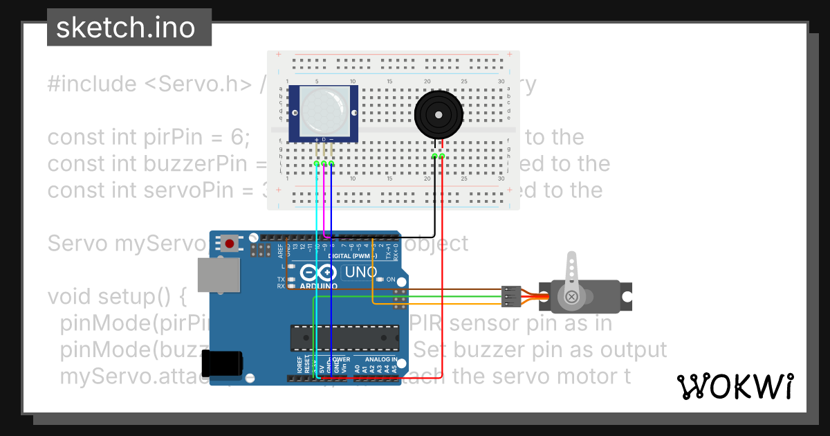 Motion Controlled Servo - Wokwi ESP32, STM32, Arduino Simulator