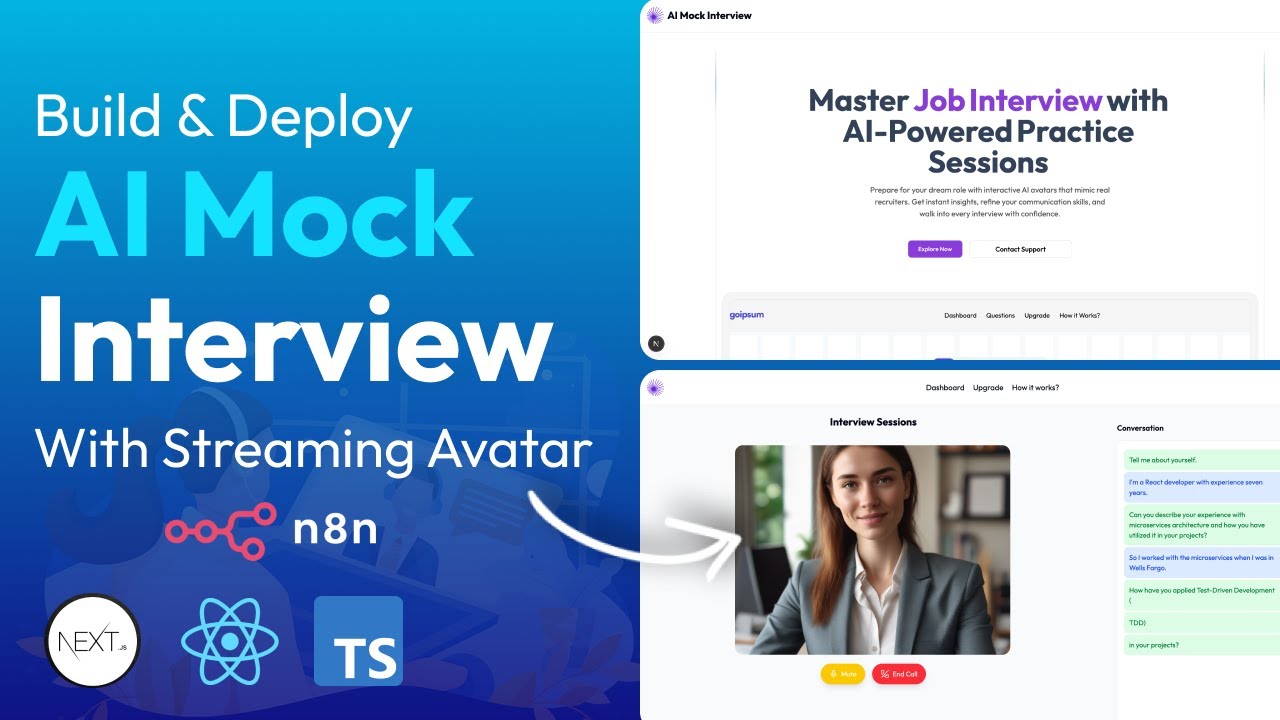 Build & Deploy Full Stack AI Mock Interview NextJs App using React,...