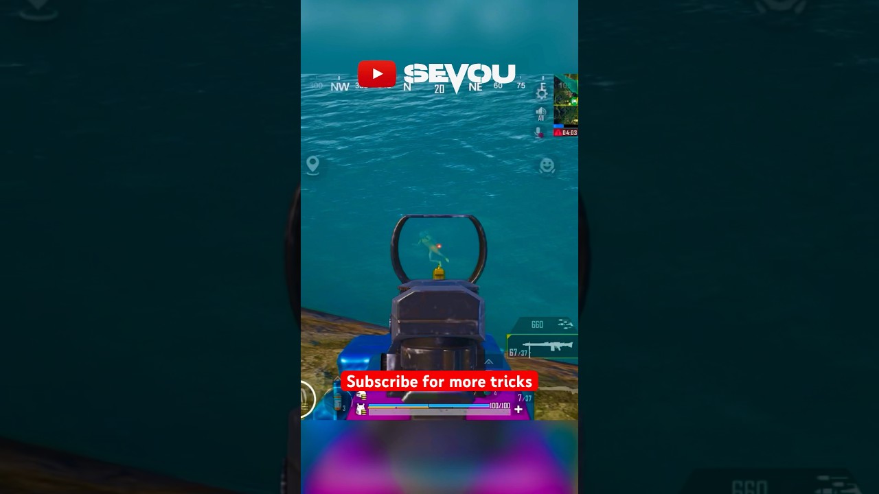Sevou Trick 5 💧 see through water 💧 #pubgm #pubgmobile #sevou #levi...