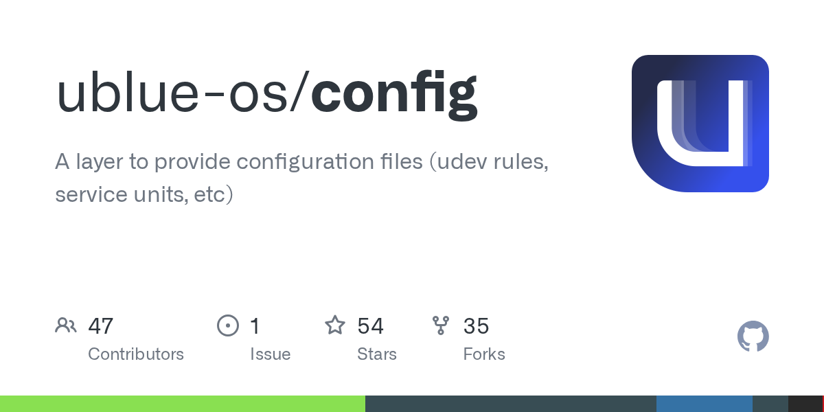 GitHub - ublue-os/config: A layer to provide configuration files (u...