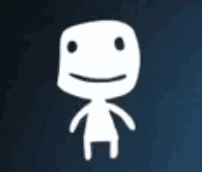 A gif of a dancing cartoon person, who looks like a stick figure but slightly more complicated.