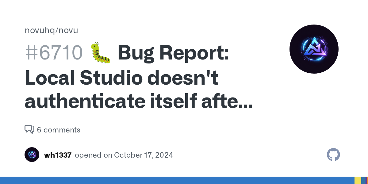 🐛 Bug Report: Local Studio doesn't authenticate itself after signin...