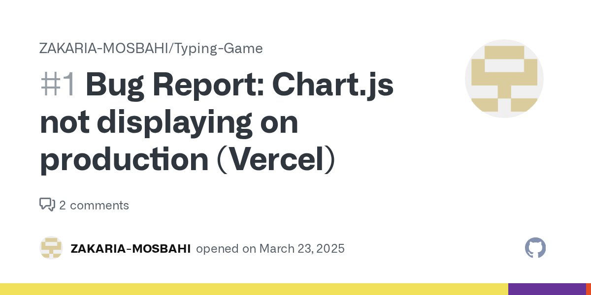 Bug Report: Chart.js not displaying on production (Vercel) · Issue ...